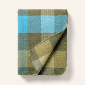New, never used, Woolrich Blue and Green Plaid Blanket